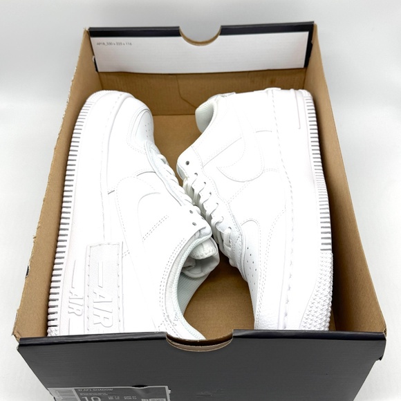 Nike Air Force 1 Womens AF1 Shadow Triple White Shoes Sz 10 New CI0919-100 - Picture 9 of 11